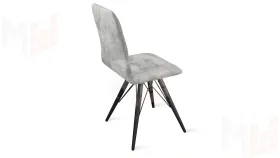 Стул Аспен К3 Черный муар, Велюр Wellmart Silver