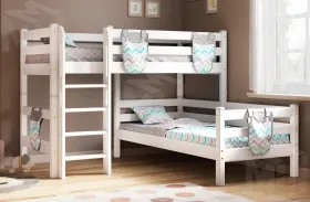 Угловая кровать Соня 7 с прямой лестницей