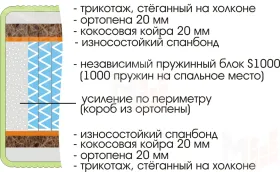 Матрас Royal Active Plus S1000 160х200 см