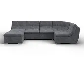 Диван П-образный модульный Холидей ( BRUT 16 темно-серый )
