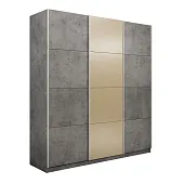 Шкаф-купе широкий Прайм 3-х дверный ЛДСП, Стекло фисташка 240 см