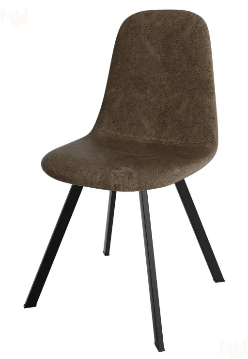 Стул Кассиопея (замша карамель, ноги профиль черный)