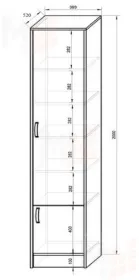 Двухъярусная кровать Фанки-8 + шкаф 13/2 + мост 13/50 + шкаф 13/10
