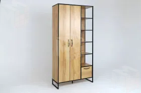 Шкаф с полками Виртон 2 Дуб Крафт Золотой