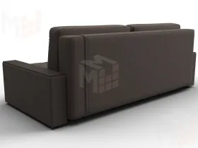 Диван прямой с декором Лига-096 НПБ ( Амур 05 коричневый/бежевый )