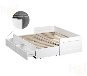 Кровать-кушетка раздвижная Сириус NEW 80*200 белая