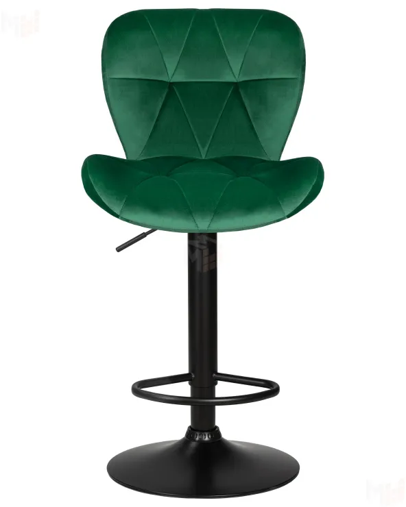 Стул барный DOBRIN BARNY BLACK (зеленый велюр (MJ9-88))