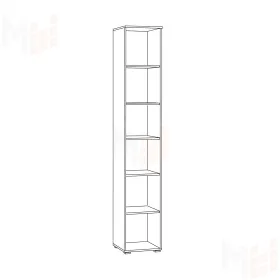 Шкаф-витрина Остин 16.394.03 серый графит