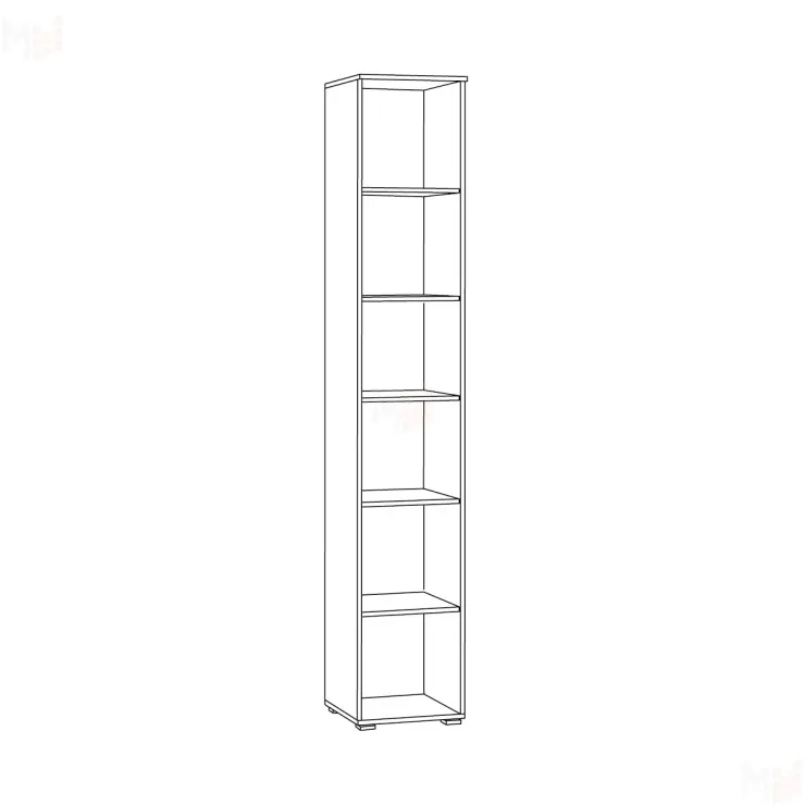 Шкаф-витрина Остин 16.394.03 серый графит