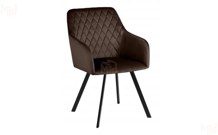 Кресло Барли Confetti coffee/черный