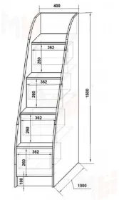 Кровать Фанки-4/1 + тумба 13/8СВ + кровать нижняя 13/7СВ