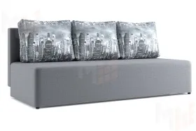 Диван Нексус серый/подушки город серый
