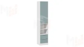 Шкаф комбинированный Марли - 403.005.000 Белый Серо-голубой