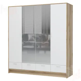 Шкаф 4-х створчатый с зеркалом Ирис ШК-04