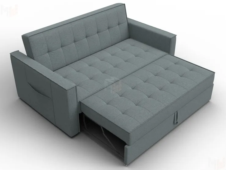 Диван прямой Лига-104 (140) ( Амур 07 серый )