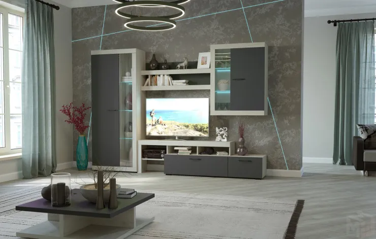 Гостиная Соната Композиция 3  Дуб Сонома - Дуб Сакраменто