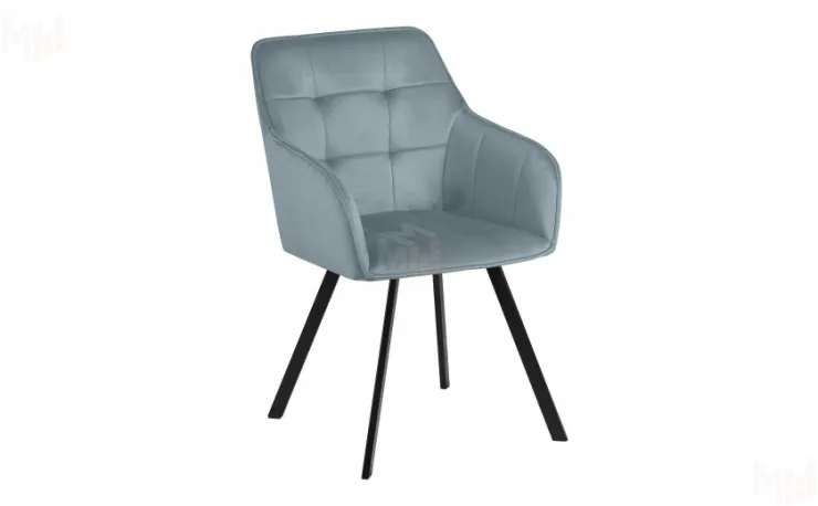 Кресло поворотное Мони Confetti dusty blue/черный