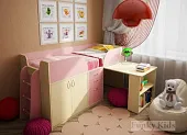 Кровать детская с выдвижным столом Фанки Кидз 10