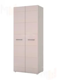 Шкаф Ненси 2-х дверный (ясень/капучино глянец)