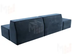 Диван прямой модульный Монс Модерн левый ( TOWER 13 синий )