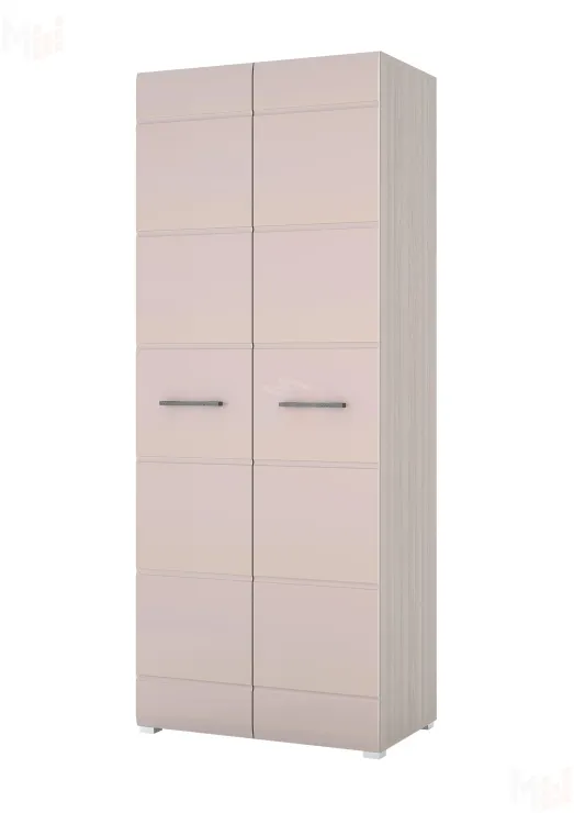 Шкаф Ненси 2-х дверный (ясень/капучино глянец)