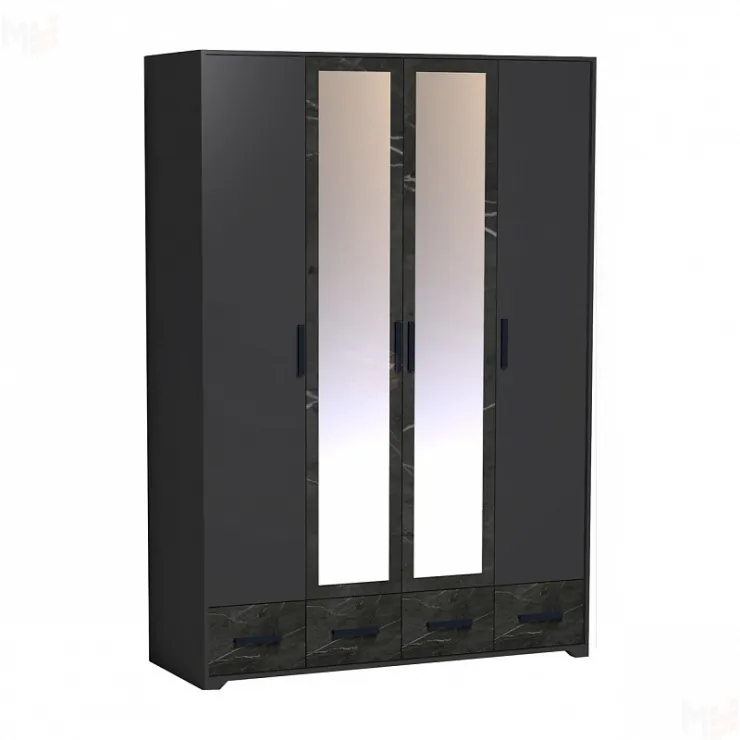 Шкаф для одежды и белья Айрис 555 Антрацит/Креатель 