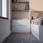 2.05.02.020.1 МАЛЬТА комод 2 ящика 80х54 белый RU