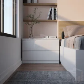 2.05.02.020.1 МАЛЬТА комод 2 ящика 80х54 белый RU