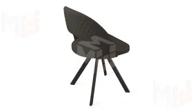 Стул Гэтсби К2 Черный муар, Велюр Confetti Stone