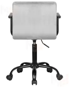 Офисное кресло для персонала DOBRIN TERRY BLACK (серый велюр (MJ9-75))