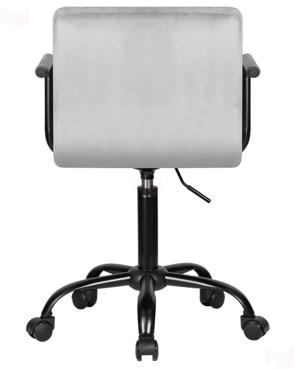 Офисное кресло для персонала DOBRIN TERRY BLACK (серый велюр (MJ9-75))