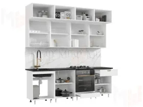 Кухня Престиж 2,4 Браш вайт