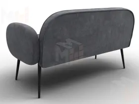 Диван прямой Лига-086 ( BRUT 16 темно-серый )