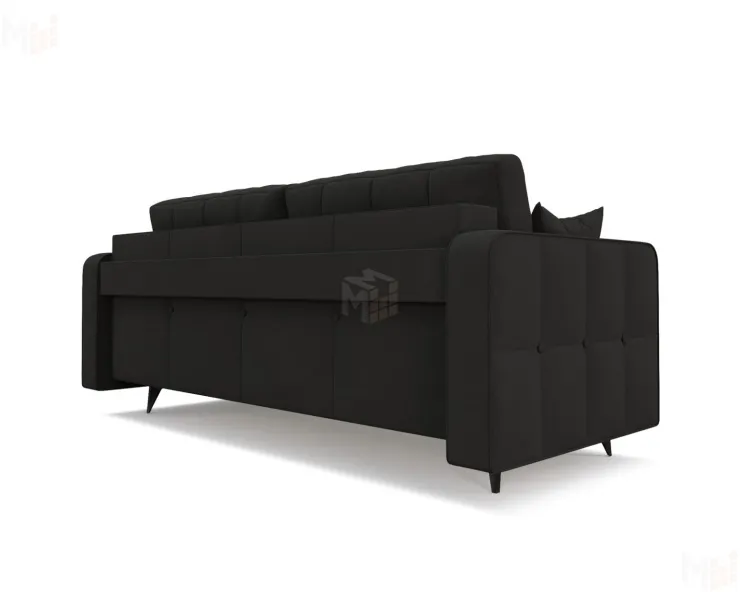 Диван прямой Снеп (велюр чёрный НВ-178/17)