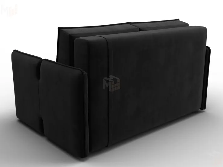 Диван прямой Лига-117 ( SEVEN 35 черный )