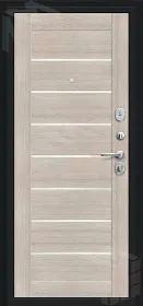 Входная металлическая дверь Техно Букле черное/Cappuccino Veralinga