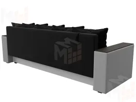 Диван прямой Дубай Лайт ( Черный\Белый )