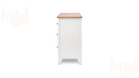 Комод КЫМОР 8 ящиков белый/светло-коричневый