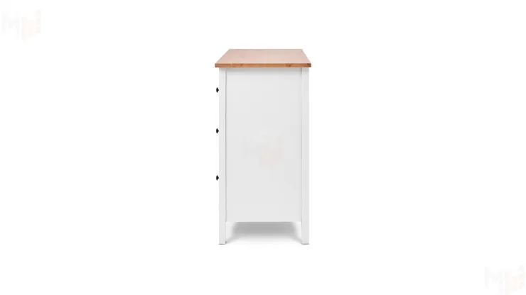 Комод КЫМОР 8 ящиков белый/светло-коричневый