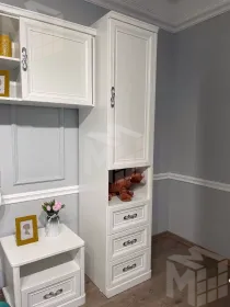 Шкаф детский Мишель 1-ств без зеркал белый матовый