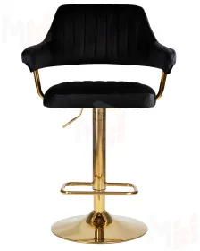Стул барный DOBRIN CHARLY GOLD (черный велюр (MJ9-101))