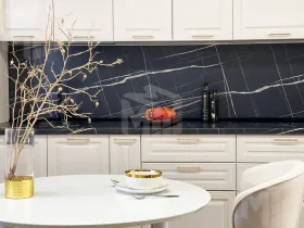 Стол обеденный Сканди 2 белый/светлый лак