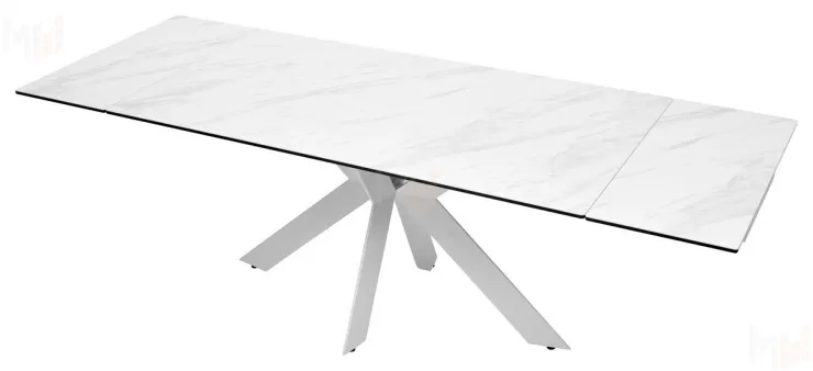 Стол BELLUNO 160 MARBLES KL-99 Белый мрамор матовый