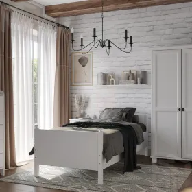 Кровать 90х200 «Вествик» арт.414185002300 /Белый лак/ (без основания)