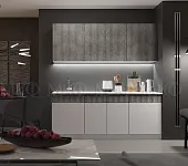 Кухня Оливия 2,0 белый глянец/мрамор глянец