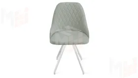 Стул Гранд К4 Белый матовый, Велюр Confetti Silver