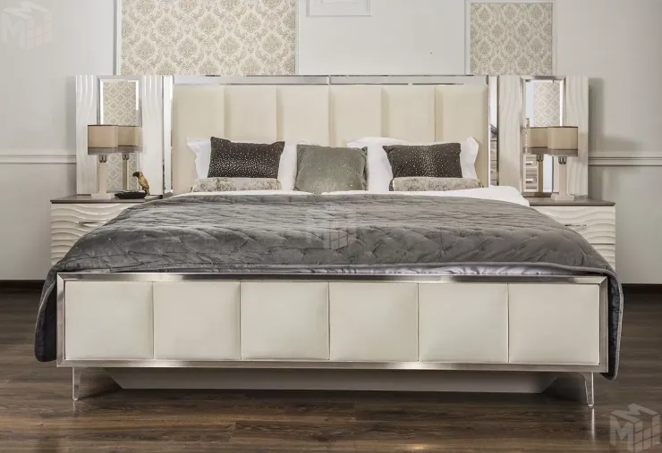 Кровать Гравита 160x200 см белый глянец