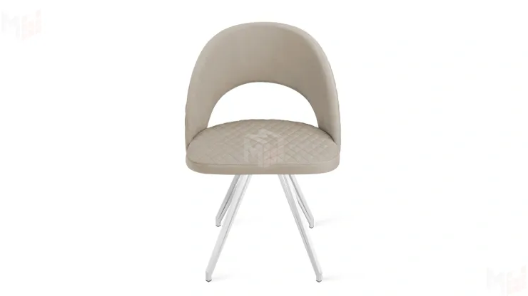 Стул Гэтсби К4  Белый матовый, Велюр Confetti Smoke