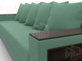 Диван прямой Дубай Лайт ( Амур 11 зеленый )