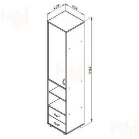 Шкаф-пенал Дельта - 10